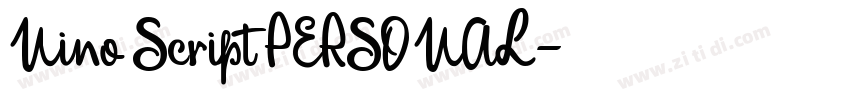 Nino Script PERSONAL字体转换